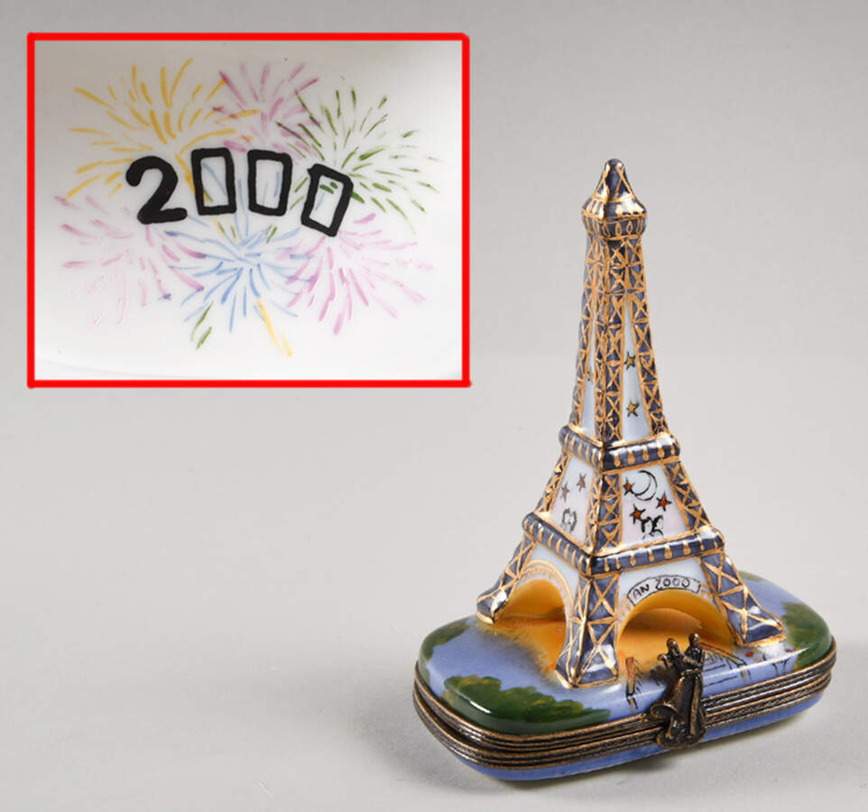 La Gloriette Limoges Box Eiffel Tower-Year 2000 - No Box by La Gloriette-1