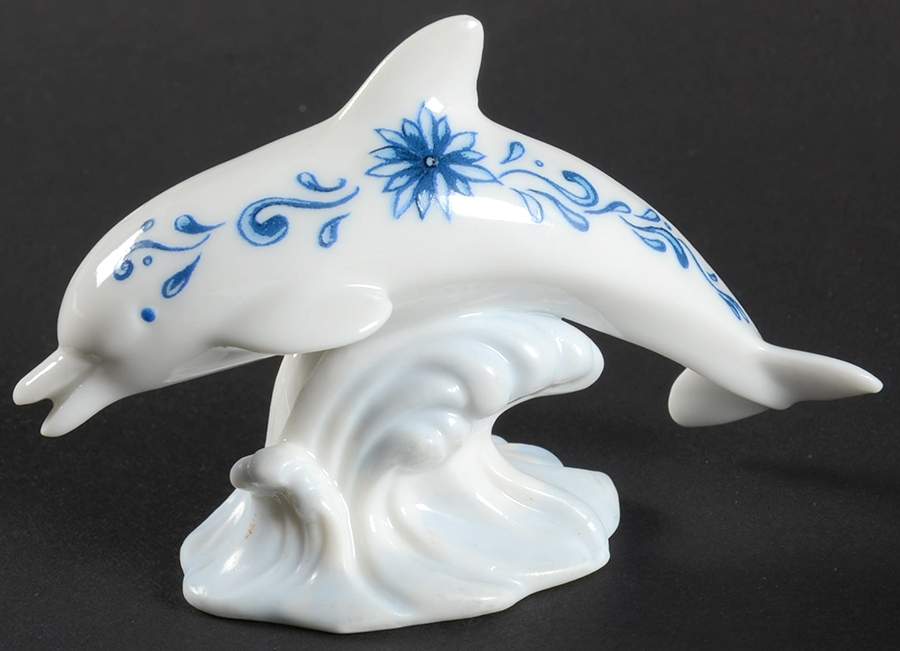 Treasury of Dolphins Dutch Delfware-Dolphin - Boxed by Lenox-1