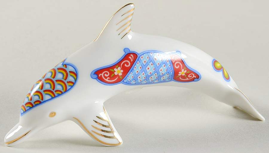 Treasury of Dolphins Japanese Imari-Dolphin - No Box by Lenox-1