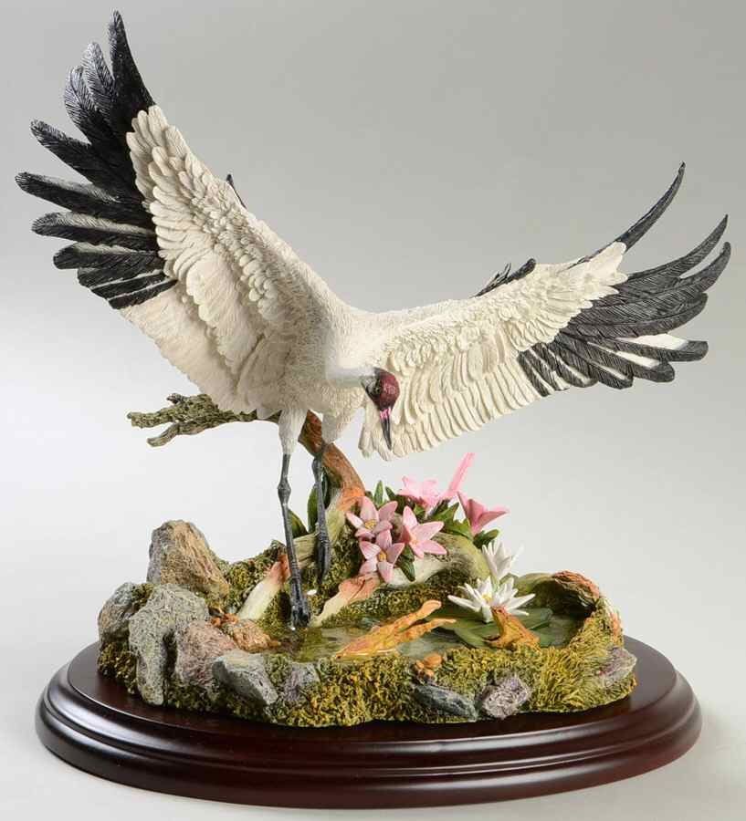 Waterbirds Sculpture Lily Pond Landing - No Box by Lenox-1