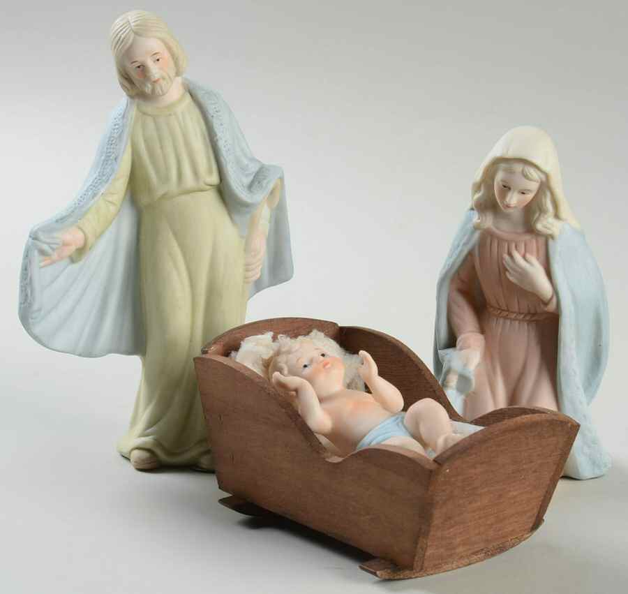 Christopher Collection Nativity-4 Holy Family - With Box by Lefton-1