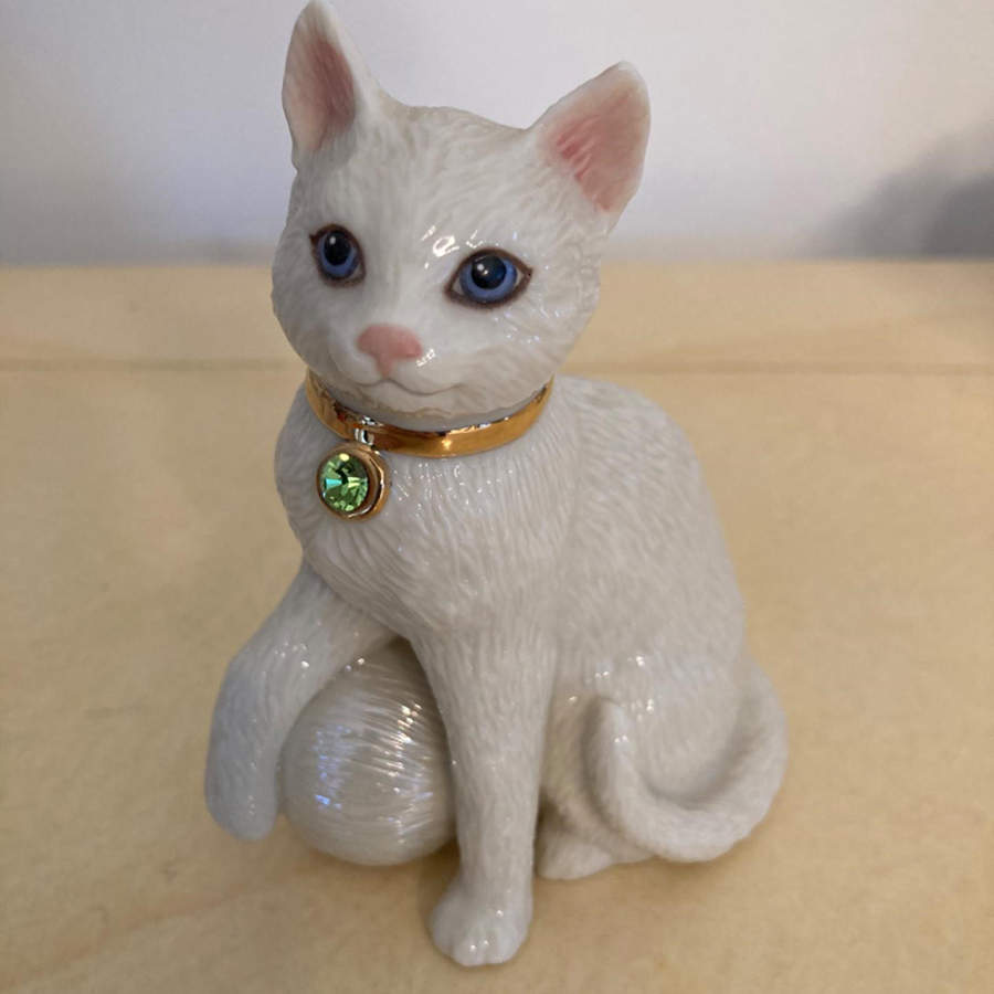 Birthday Kitties August - Cat With Ball - Boxed by Lenox-1