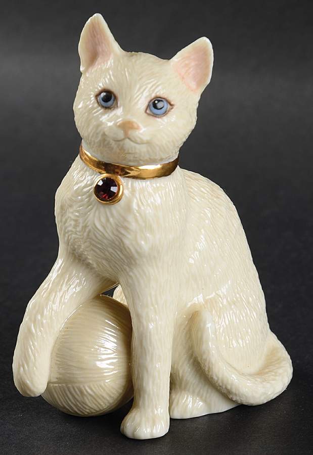 Birthday Kitties January - Cat With Ball - No Box by Lenox-1