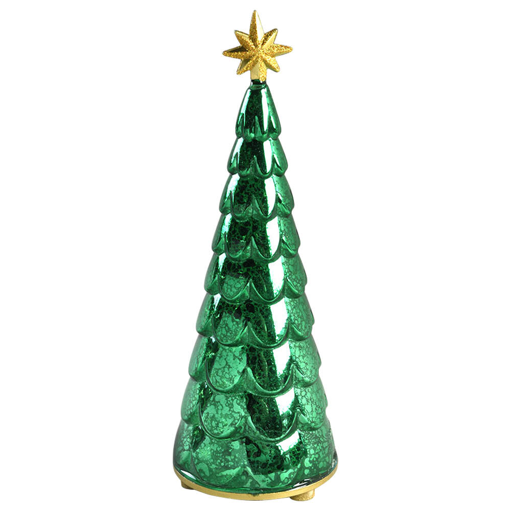 Christmas Lit Crystal Figurines Radiant Light Glass Mercury Tree - Boxed by Lenox-1
