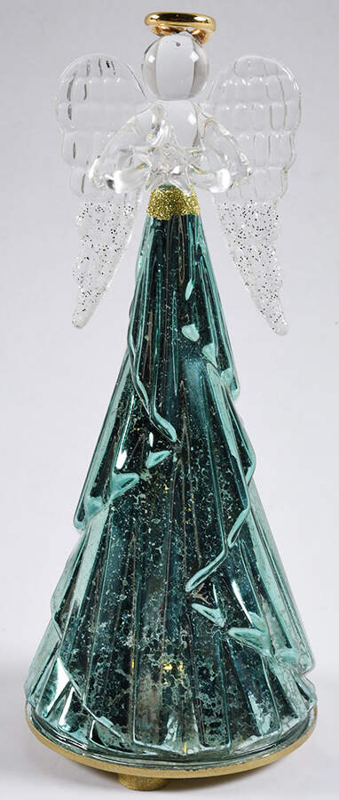 Christmas Lit Crystal Figurines Radiant Light Lit Angel-Blue - Boxed by Lenox-1