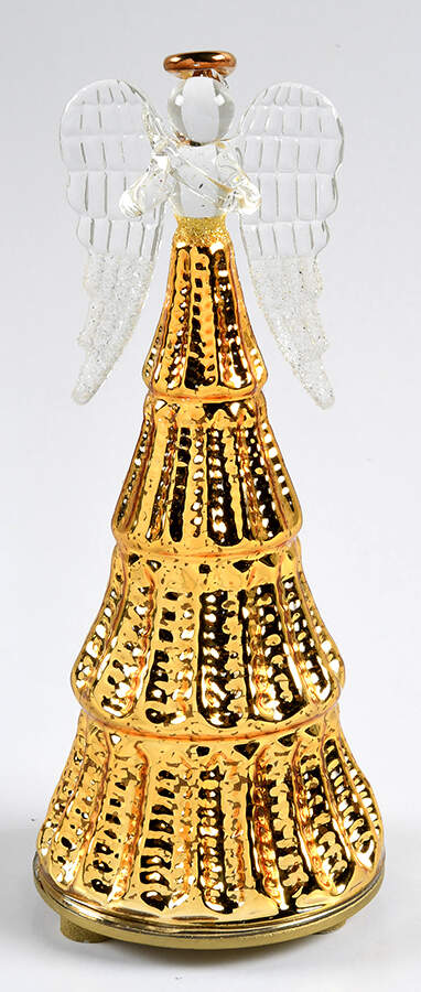 Christmas Lit Crystal Figurines Radiant Light Angel With Hymns - Boxed by Lenox-1