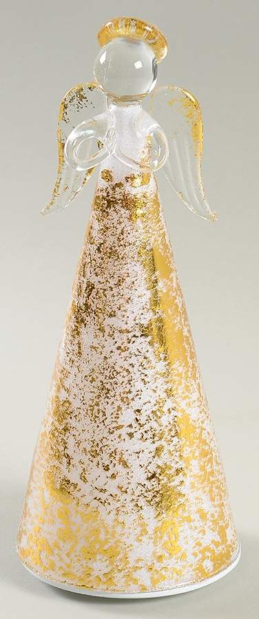 Christmas Lit Crystal Figurines Glisten & Gold Angel - Boxed by Lenox-1