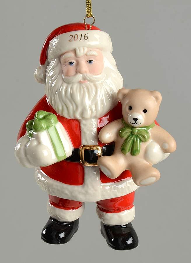 Annual Santa Ornament 2 Good Tidings Santa - No Box by Lenox-1