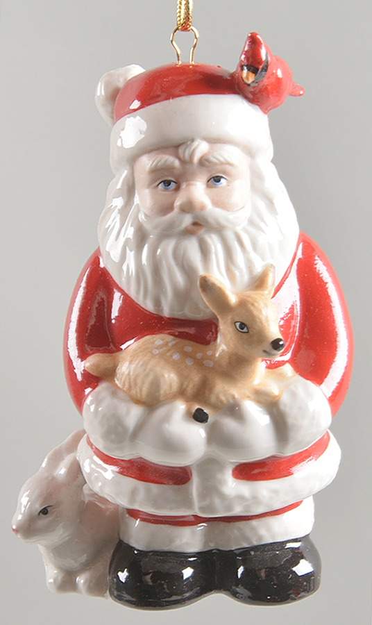 Annual Santa Ornament 2 Woodland Santa - No Box by Lenox-1