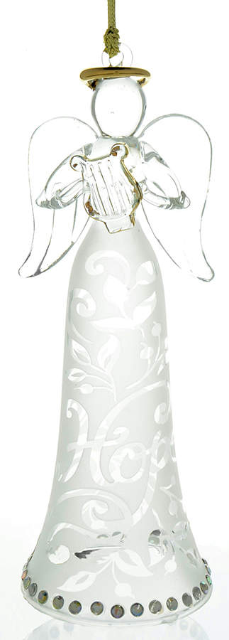 Joyous Tidings Hope-Angel With Harp - Boxed by Lenox-1