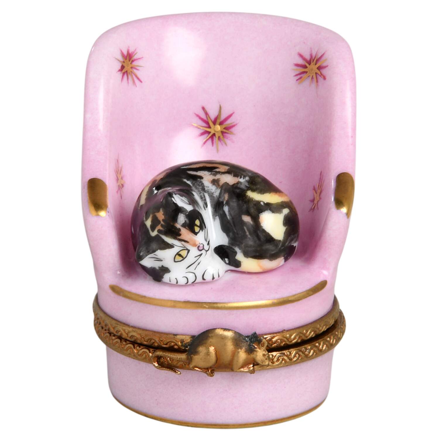 La Seynie Limoges Boxes Cat In Chair - No Box by La Seynie Limoges-1