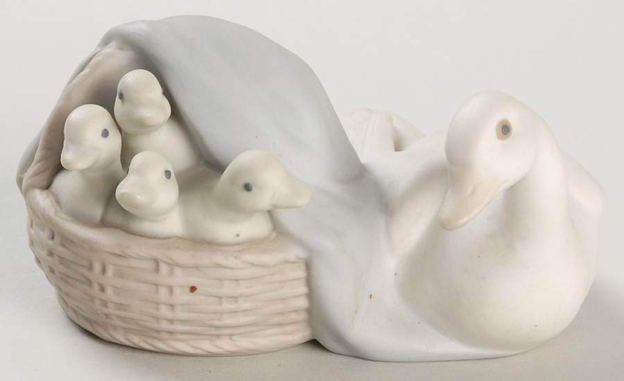 Birds Ducklings-Mother With Basket - Boxed by Lladro-1