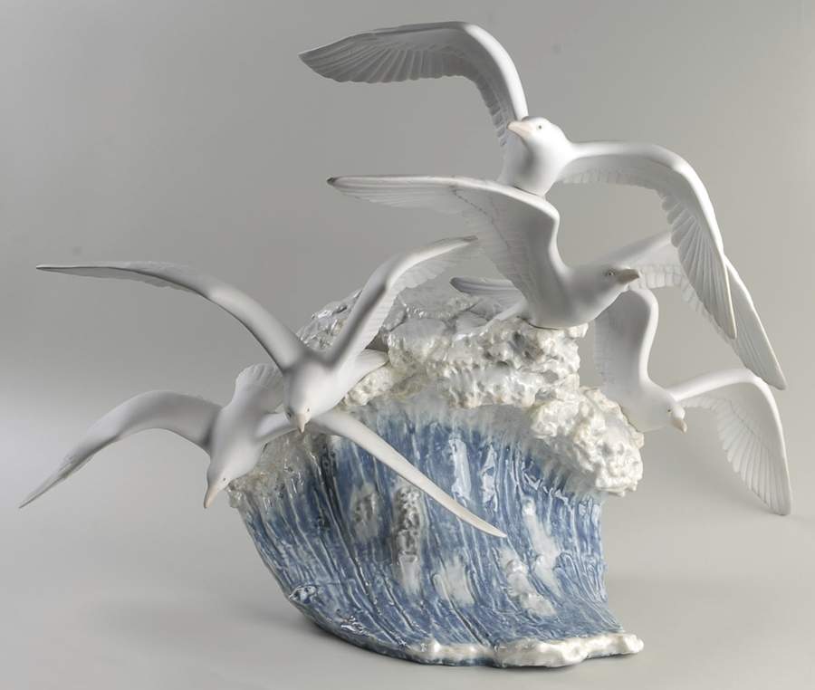 Birds Seagulls In Flight - Boxed by Lladro-1