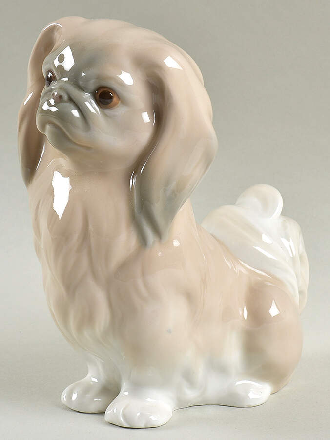 Animals-Domestic Pekinese Sitting - Boxed by Lladro-1