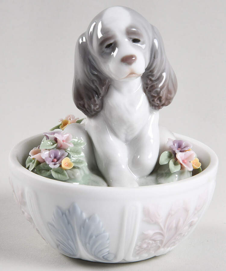 Animals-Domestic Puppy Surprise-Box - Boxed by Lladro-1