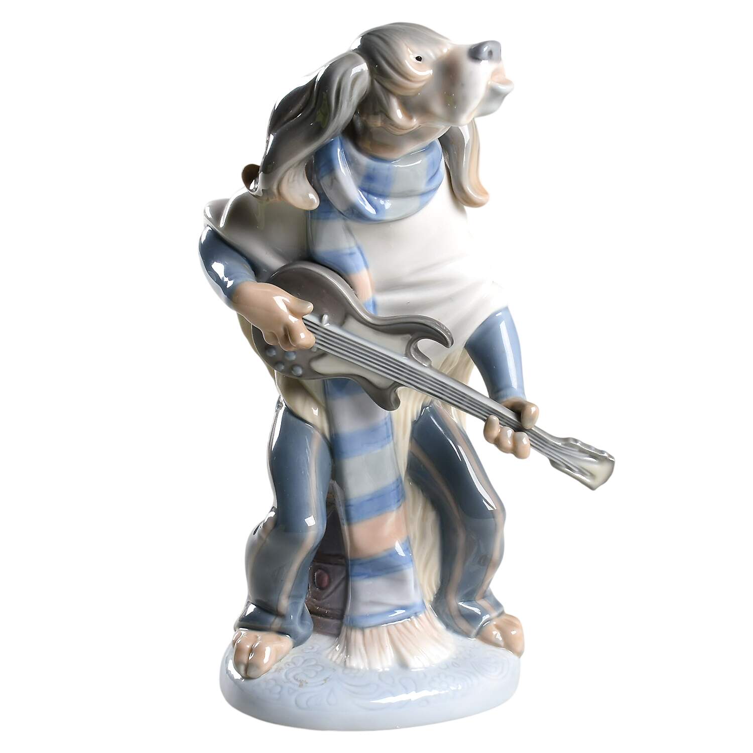 Animals-Domestic Dog Playing Guitar - No Box by Lladro-1