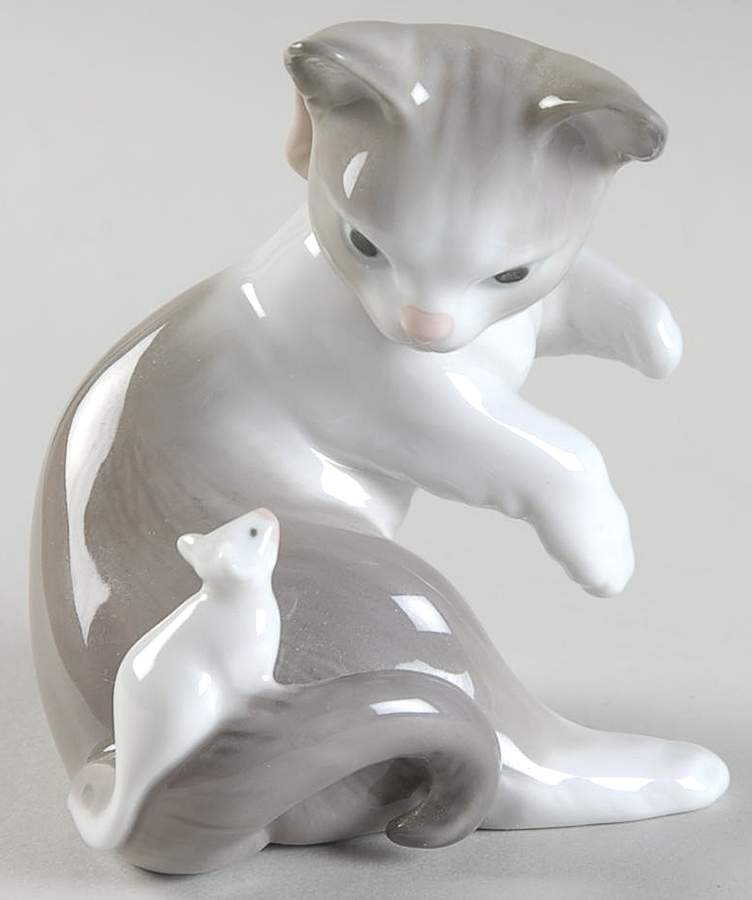 Animals-Domestic Cat And Mouse - No Box by Lladro-1