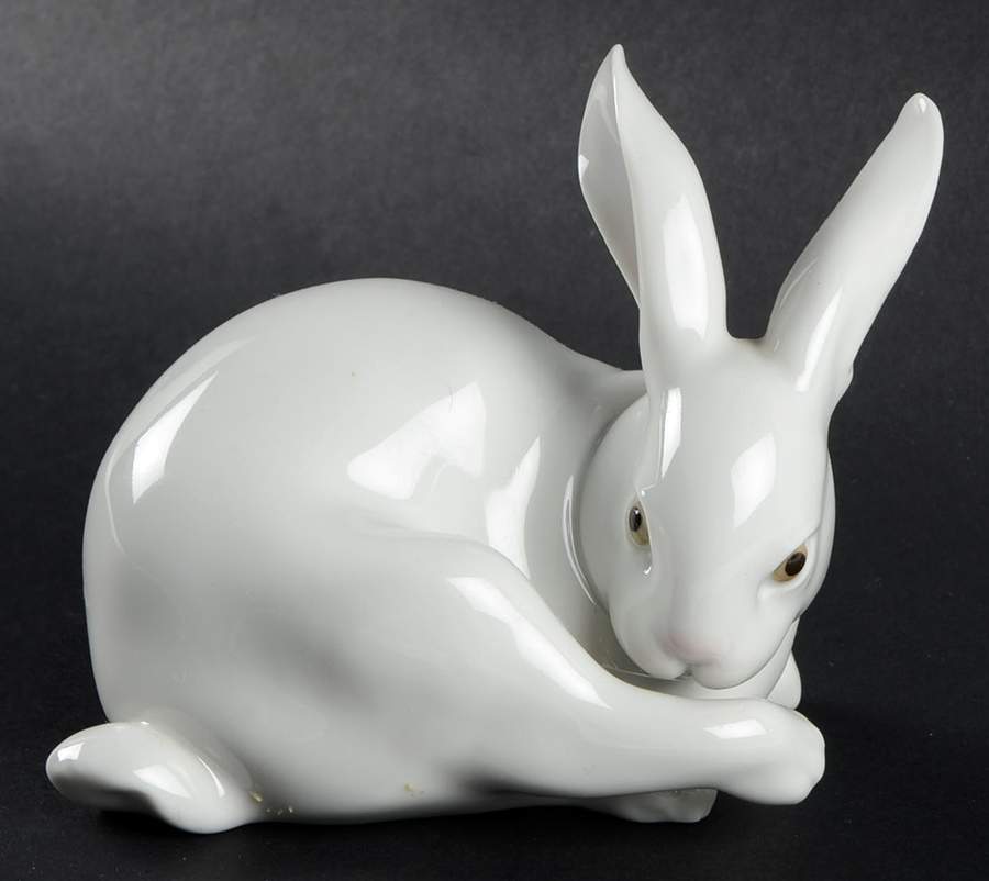 Animals-Domestic Preening Bunny - Boxed by Lladro-1