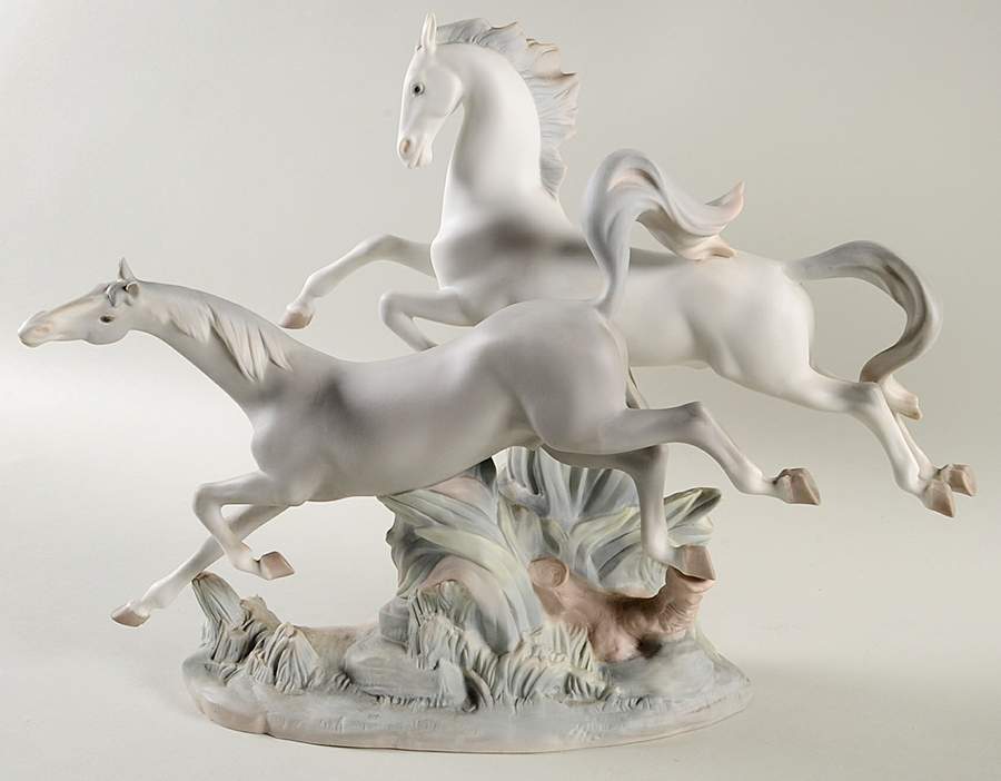 Animals-Domestic Horses Galloping - Boxed by Lladro-1