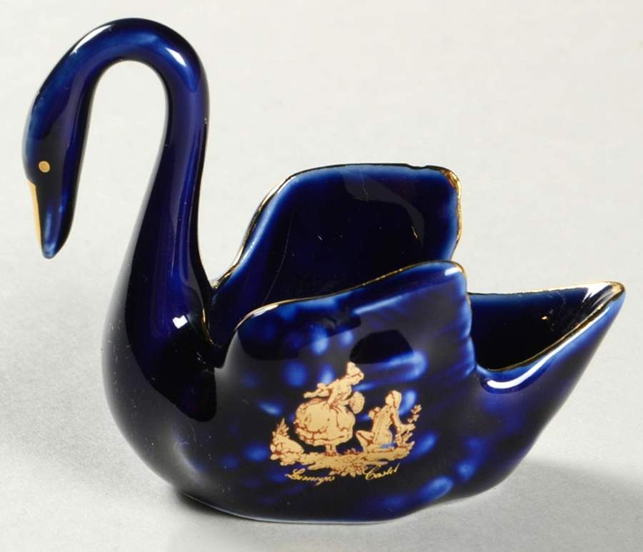 Limoges Castel Figurines Swan-Proposal Miniature - No Box by Limoges Castel-1