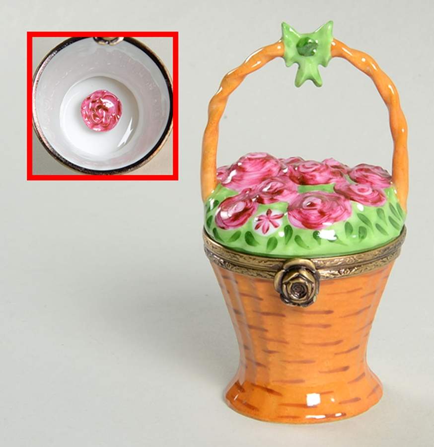 Limoges Boxes Basket With Roses - No Box by Limoges Imports-1