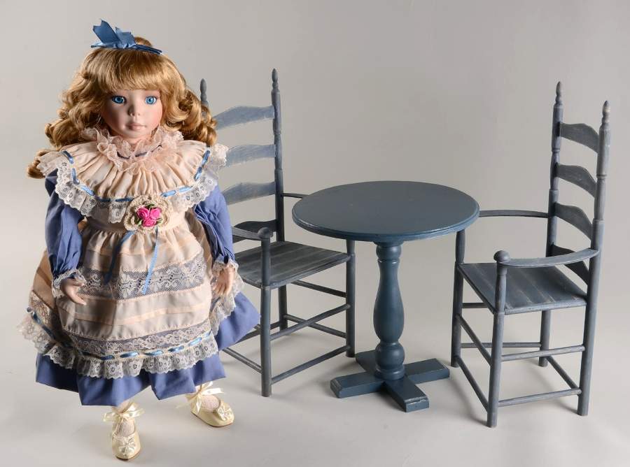 Lenox Dolls Emily's Tea Party-W/ Table & Chairs - No Box by Lenox-1