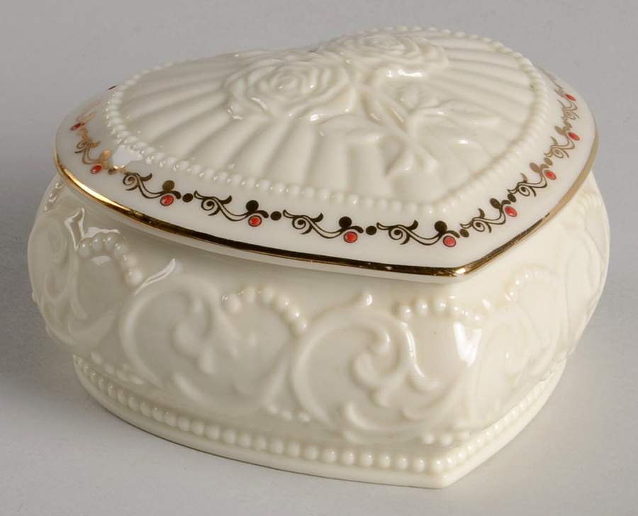 Lenox Boxes Rose Jeweled Heart Box - No Box by Lenox-1