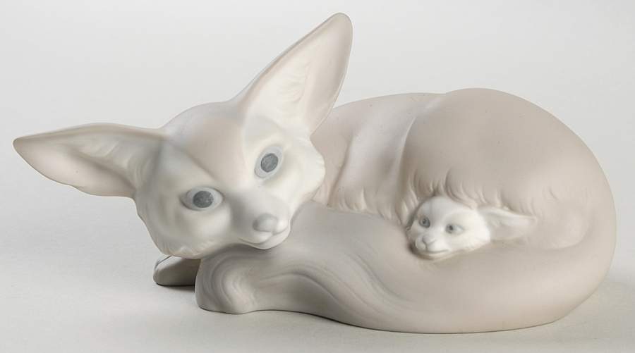 Animals-Wild Fox And Cub - Boxed by Lladro-1
