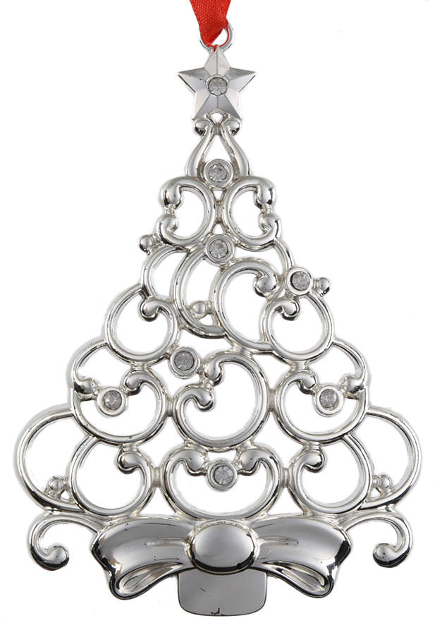 Sparkle and Scroll Multi-Crystal Christmas Tree-Clear Crystal - Boxed by Lenox-1