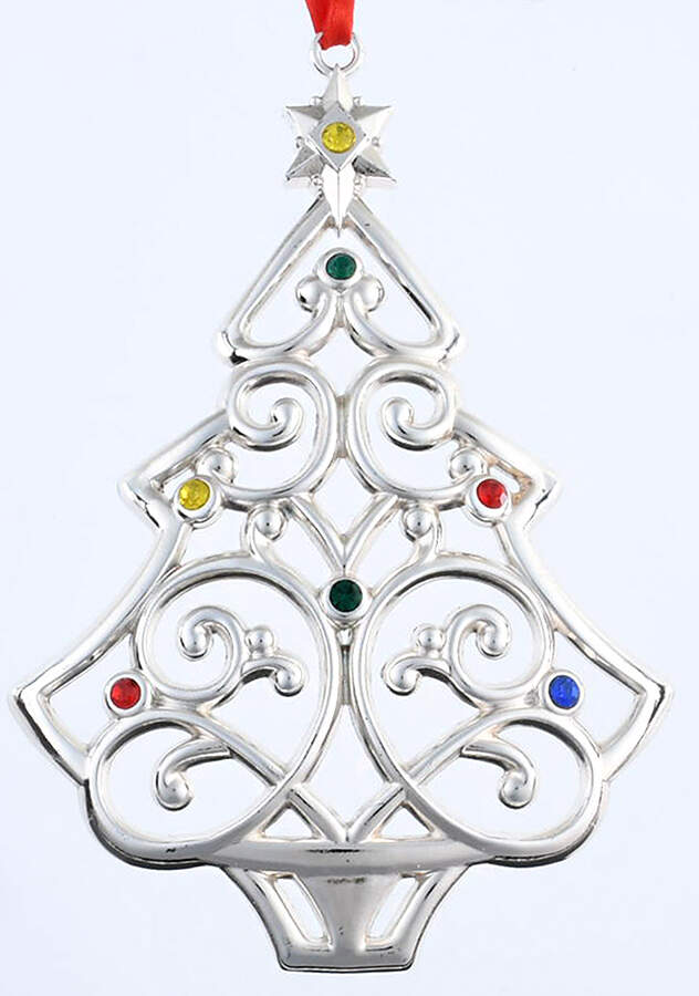 Sparkle and Scroll Multi-Crystal Tree- Multicolor - Boxed by Lenox-1