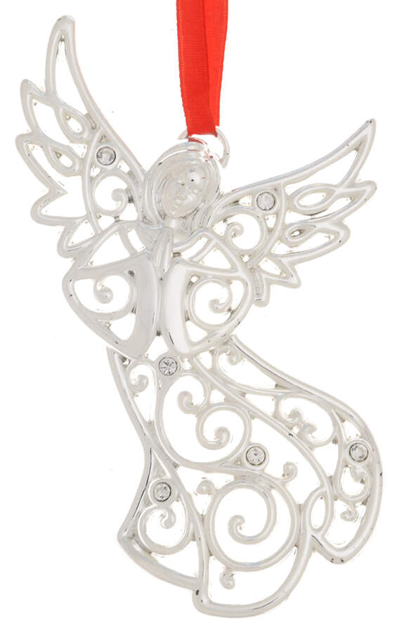 Sparkle and Scroll Multi-Crystal Angel-Clear Crystal - Boxed by Lenox-1