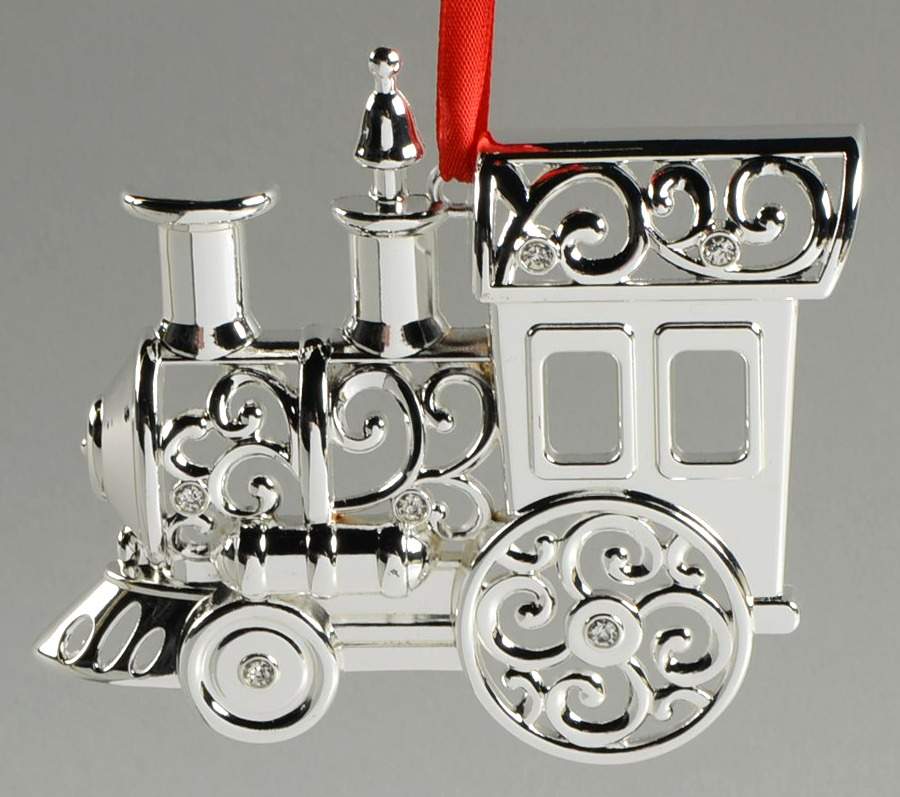Sparkle and Scroll Multi-Crystal Train-Clear Crystals - No Box by Lenox-1
