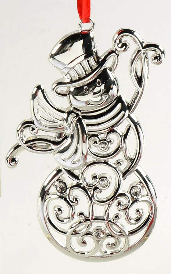 Sparkle and Scroll Multi-Crystal Snowman - Boxed by Lenox-1
