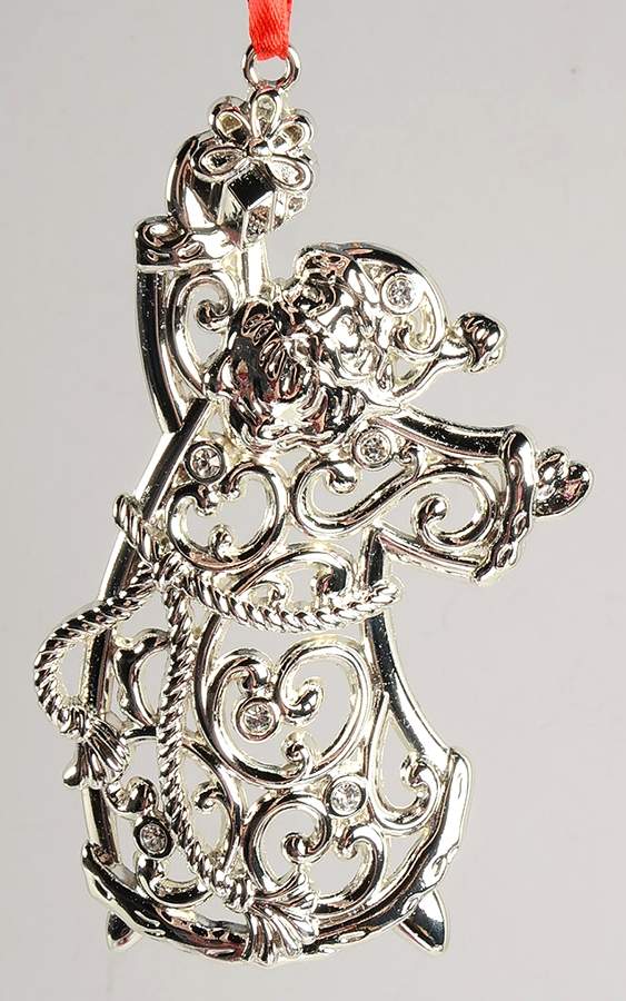 Sparkle and Scroll Multi-Crystal Santa - No Box by Lenox-1
