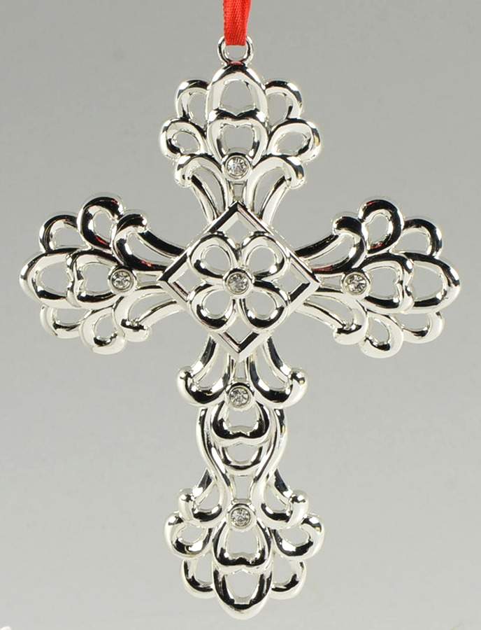 Sparkle and Scroll Multi-Crystal Cross-Clear Crystals - Boxed by Lenox-1