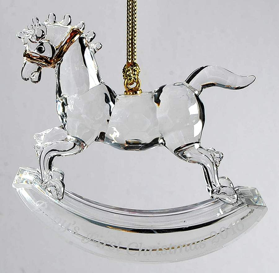 Baby's First Christmas Rocking Horse - With Box by Lenox-1