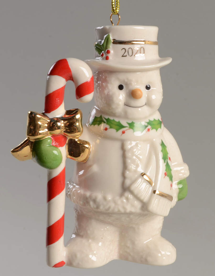 Annual Holiday Snowman Candy Cane Snowman - No Box by Lenox-1
