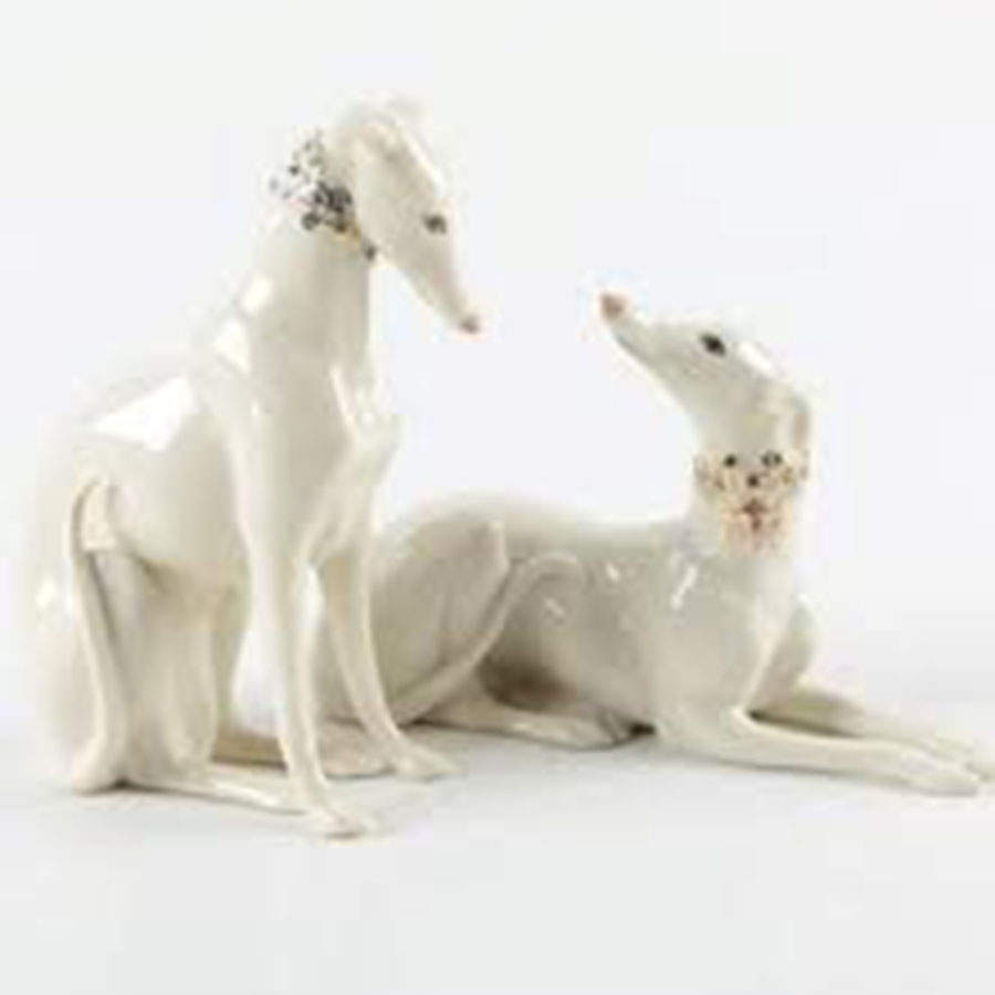 Classic Ivory Dog Collection Jeweled Devotion-Set Of 2 - Boxed by Lenox-1