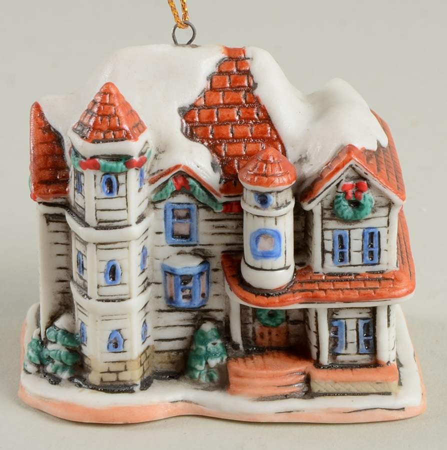 Colonial Village Ornaments Victoria House - Boxed by Lefton-1