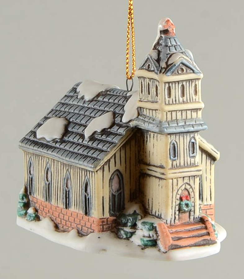 Colonial Village Ornaments First Church - Boxed by Lefton-1
