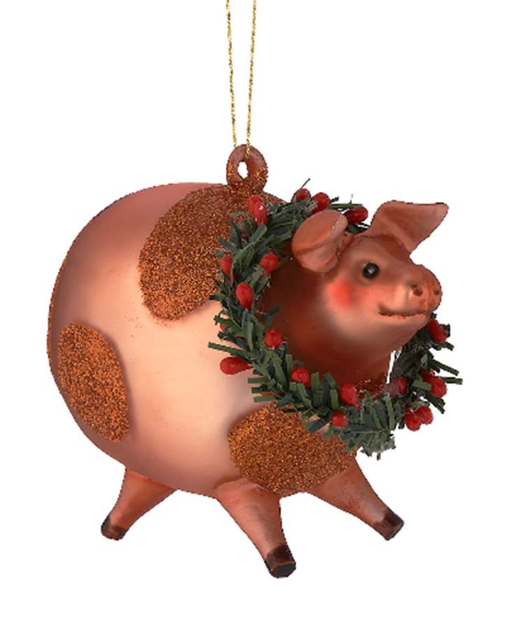 Barnyard Wreath Pig - Boxed by Lenox-1