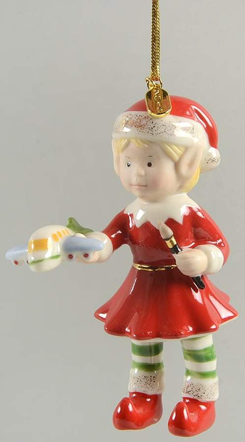 Annual Elf Ornament Edwina The Elf - Boxed by Lenox-1
