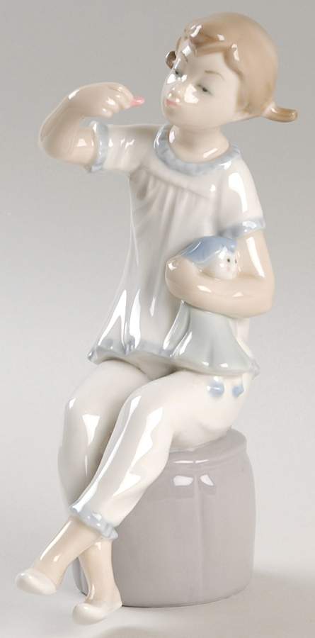 Girls Dressing Girl With Doll - Boxed by Lladro-1
