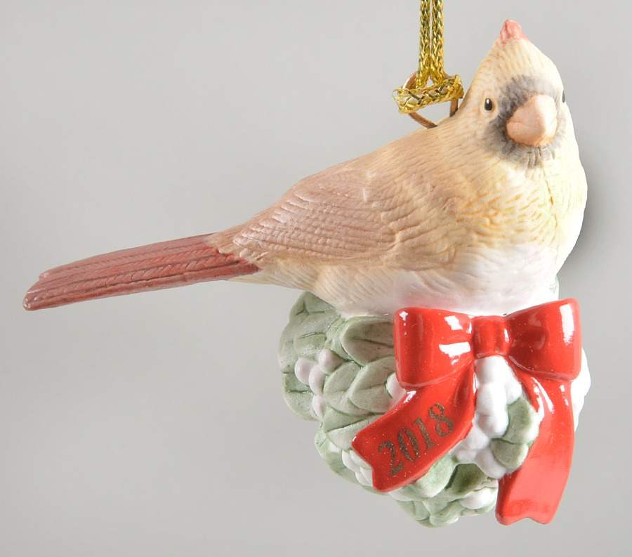 Christmas Birds Ornament Winter Female Cardinal - Boxed by Lenox-1