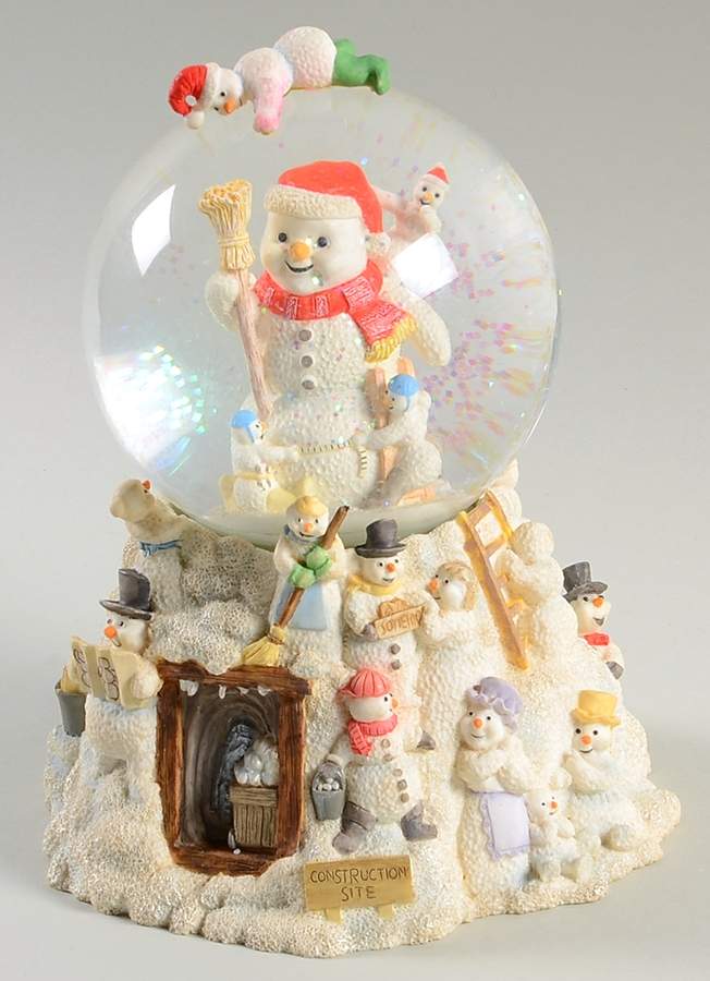 Christmas Snowglobes Snowmen At Work - No Box by Lenox-1