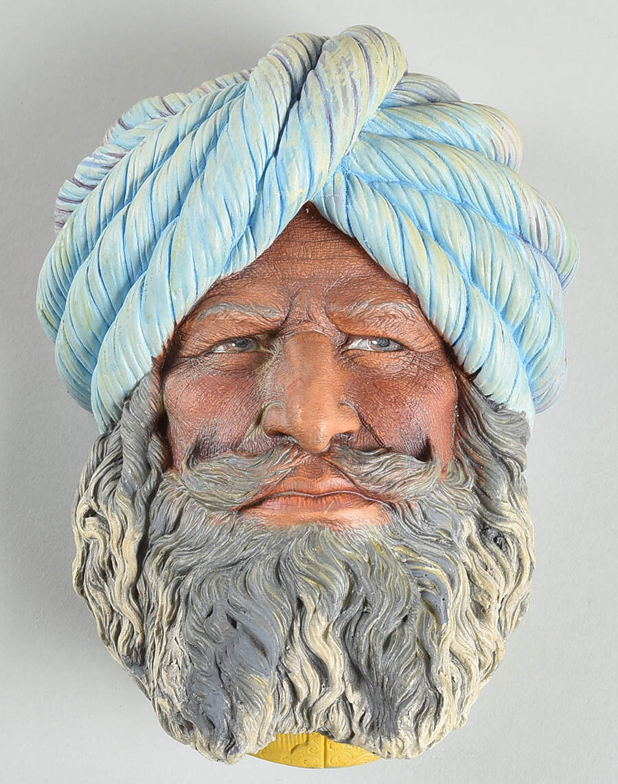 Character Heads Afghan-Blue Turban - No Box by Legend Products-1