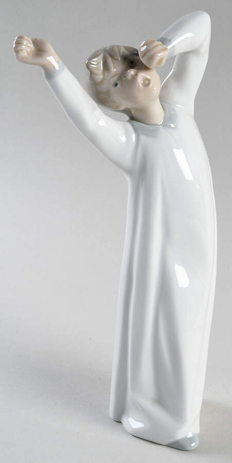Children in Nightshirts Boy Yawning - No Box by Lladro-1