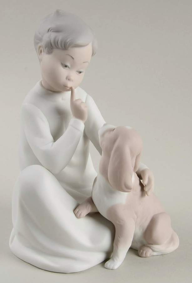 Children in Nightshirts Boy With Dog - Boxed by Lladro-1
