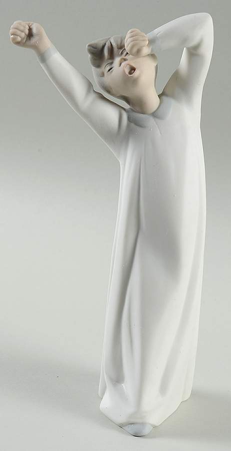 Children in Nightshirts Boy Yawning - No Box by Lladro-1