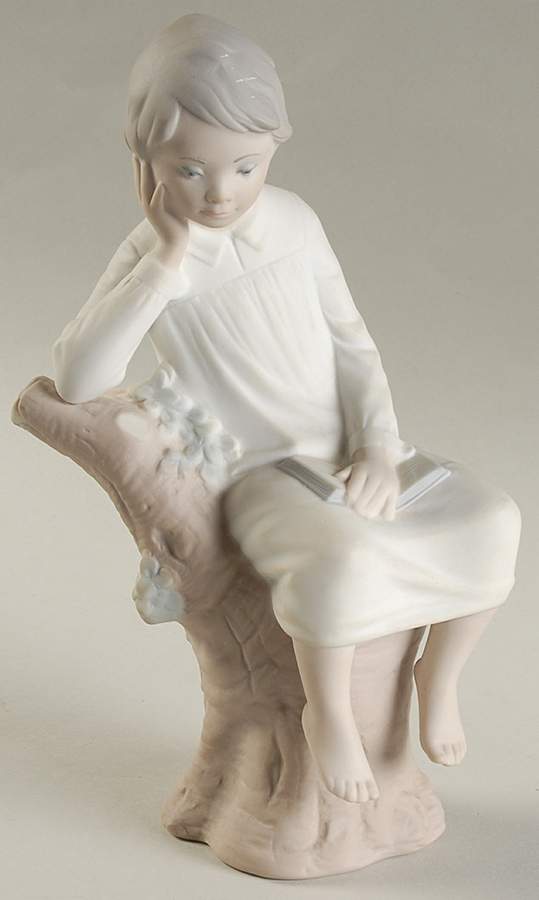 Children in Nightshirts Boy Thinking - No Box by Lladro-1
